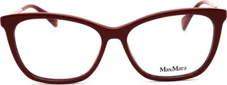 Max Mara MM5009 Rectangular Acetate Eyeglasses - Burgundy
