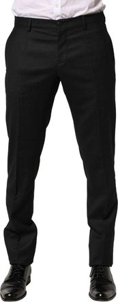 Dolce & Gabbana Black Wool Skinny Men Dress Trouser Mens Pants
