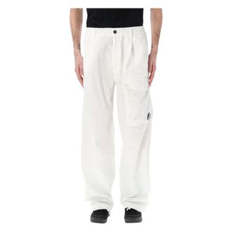 C.P. Company Wide Trousers, male, White, Size: 2XL Microreps Cargo Pants