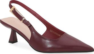 Berness Cassandra Slingback Kitten Heel Pump in Wine at Nordstrom Rack, Size 7.5