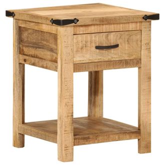 vidaXL Mesita De Noche Madera Maciza De Mango 40x40x50 Cm Vidaxl