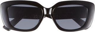 Kurt Geiger Rectangular Sunglasses in Solid Black at Nordstrom Rack