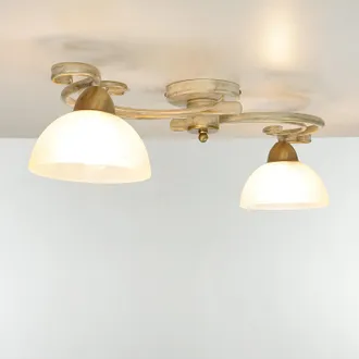 Licht-Erlebnisse Lampada Da Soffitto Aurora Di Color Bianco Shabby In Stile Country