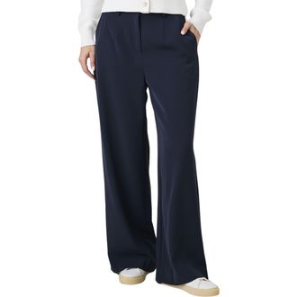 French Connection Stripe Side Pants in Navy Pinstripe/white at Nordstrom Rack, Size X-Small
