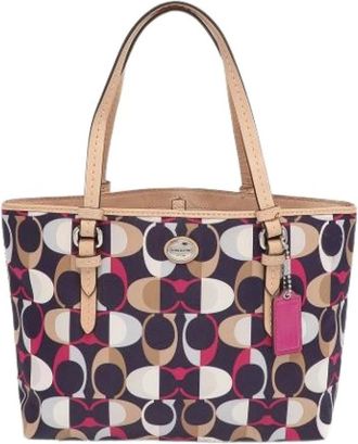 Coach Pre-owned Leren Tote Bag - Dames - Vintage Shopper - Veelkleurig - ONE Size - Leer - Vintage