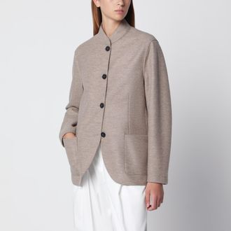 Harris Wharf London Beige m&eacute;lange wool jacket
