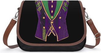 Generic Mardi And The Gras Tuxedo Costume Womens Crossbody Bag Fashion Shoulder Handbags Message Tote Bag with Adjustable Strap