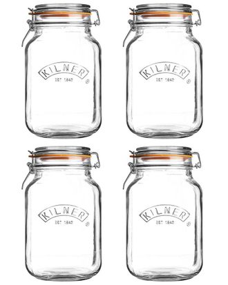 Kilner Kilner Square Clip Top Jars 51Oz