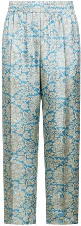 Pierre-Louis Mascia Chique Broek met Patroon - Heren - Straight fit broeken - Blauw - M - Broeken