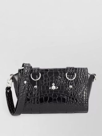 Vivienne Westwood kimmy crossbody bag crocodile texture hardware