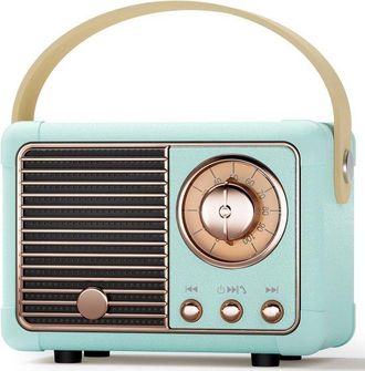 OEM Altavoz Bluetooth - Altavoz Bluetooth Retro - Reproductor De M&uacute;sica Port&aacute;til Vintage Con Asa - Mini Altavoz Para Dormitorio Y Oficina