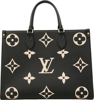 Louis Vuitton Beige Black Tote Bag (Pre-Owned)