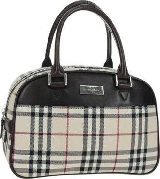Burberry Pre-owned Handbags, female, Beige, Size: ONE SIZE Pre-owned Boston Bag