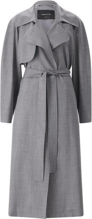 Fabiana Filippi Jassen, Dames, Grijs, M, Wol, Belted Coat