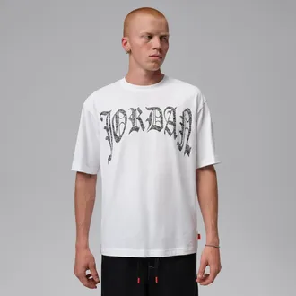 Nike Jordan Mens Jordan Brooklyn T-Shirt in White | IO0019-100