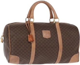 Celine Pre-owned Weekend Bags, female, Brown, Size: ONE SIZE Pre-owned Vintage Plastic Weekend Bag