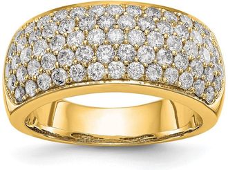 Diamond2Deal 14k Gold Lab Grown Diamond Wedding Band Ring 1.62Ct Clarity- VS Color- D-E