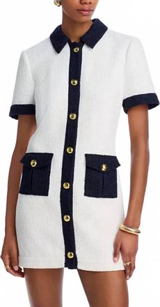 Cinq &agrave; Sept Nissy Mini Dress In White/black