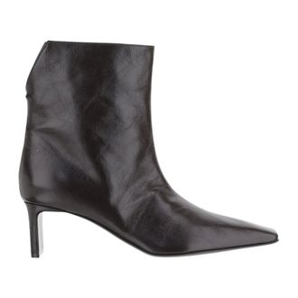 Khaite Schoenen, Dames, Bruin, 36 1/2 EU, Leer, Ona Leren Enkellaarsjes