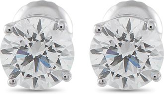 Luxury Bazaar 14K White Gold 2.05ct Lab-Grown Diamond Stud Earrings LG22-120825