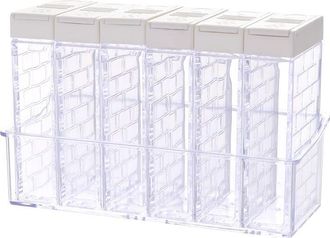 OEM Set Di 6 Contenitori Per Spezie In Plastica, Barattoli Trasparenti Con Vassoi, Scatole Per Spezie Per La Conservazione Delle Spezie In Cucina, Dispens