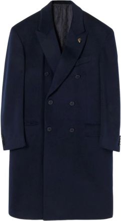 Gucci Abrigo cruzado de cachemira ligera - Coats - Hombre - Azul - S