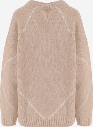 Bruno Manetti Womens Sweater Alpaca-Blend Beige