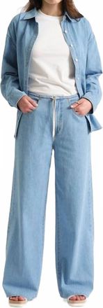 Daze Madison Wide Leg Denim In Blue