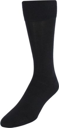 Trafalgar Store Sasha Solid Colored Mid-Calf Pima Cotton Socks in Black at Nordstrom
