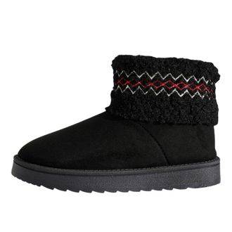 Generic Boots for Women UK Winter Snow Boots Fleece Lined Ankle Boot Slip On Warm Comfortable Outdoor Casual Shoes Thermal Insulated Non Slip Cold Weather Foo