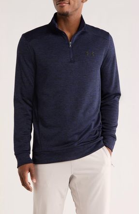Under Armour Fleece Twist Quarter Zip Pullover in Midnight Navy at Nordstrom Rack, Size Xx-Large