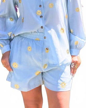Never Fully Dressed Sun Elissa Shorts In Ice Blue
