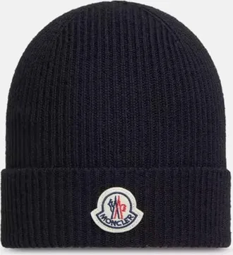 Moncler ARCHIVE LOGO HAT Size: OS, colour: BLACK