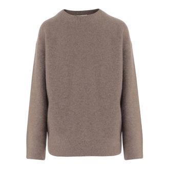 Vince Plush Cashmere Crew Neck Jumper - female - Vince - Cashmere Knitwear - Beige - XL - Knitwear