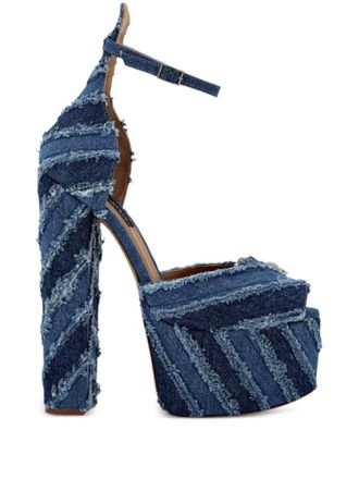 Philipp Plein Sandali Mixed Denim 120mm - Blu