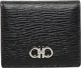 Ferragamo Gancini Wallet In Embossed Leather