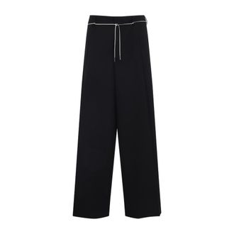 Dries Van Noten Black Wide Leg Pants