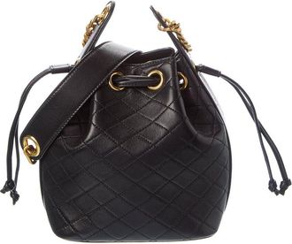 Saint Laurent Joe Mini Quilted Leather Bucket Bag