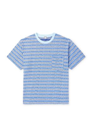 Bode Lyric Striped Cotton-Jacquard T-Shirt