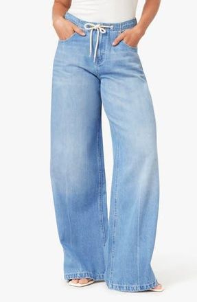 Habitual Lia Drawstring Wide Leg Jeans in Blue Bell at Nordstrom Rack, Size 25