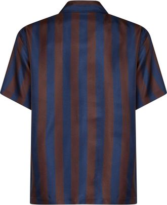 Fendi Mens Shirt Pequin Short-Sleeved Multicolour Polyester