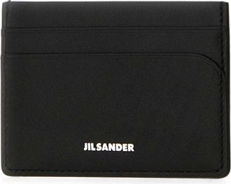 Jil Sander Black Leather Compact Cardholder Wallet