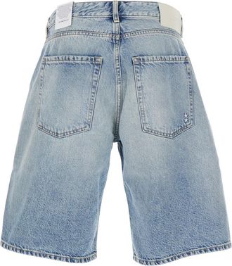 Icon Denim Los Angeles Mens Light Blue Five-Pocket Bermuda Shorts Cotton