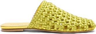 Stuart Weitzman Marina Mule - Dames - Slip ons - Groen - 37 EU - Leer - Schoenen