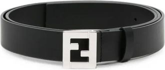 Fendi FF Logo Gesp Band - Heren - Accessoires - Zwart - Maat: 95 CM Leer