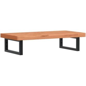vidaXL Estante De Lavabo De Pared De Acero Y Madera Maciza De Haya Vidaxl