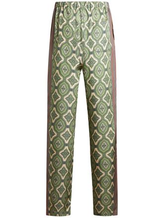 Etro pyjama-style trousers - men - Viscose - S - Green