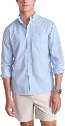 Vineyard Vines Anegada Gingham Button-Down Shirt in Jake Blue at Nordstrom, Size Xx-Large