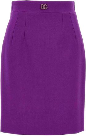 Dolce & Gabbana Metallic Logo Skirt