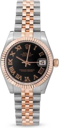 Rolex Pre-owned Rolex Datejust Automatic Chronometer Black Dial Ladies Watch 178271 BKRJ
